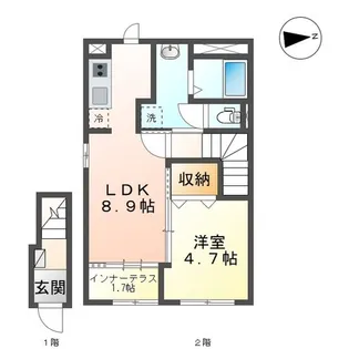 アラ・ミゾン【2階】の間取り
