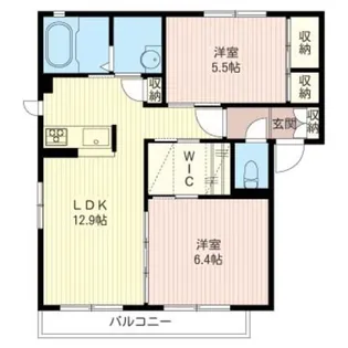 フェルス・ヴィエルジェ【2階】の間取り