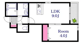 アール江波南【1階】の間取り