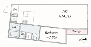 the trias rokakoen【1階】の間取り