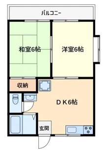 ドミール学園前II【1階】の間取り