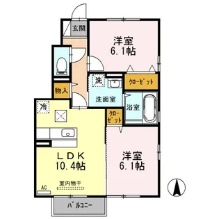 ヴォーン 桜【1階】の間取り