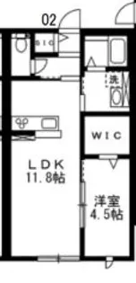 岡山県岡山市北区今7【アパート】の間取り