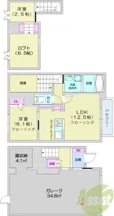 ソレアード南鍛冶町【1階】の間取り