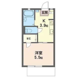 カ-サモナ越谷【1階】の間取り