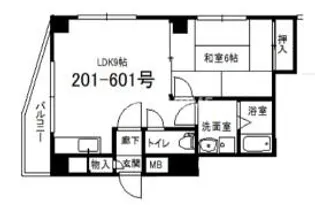 大阪府大阪市東住吉区山坂1【マンション】の間取り