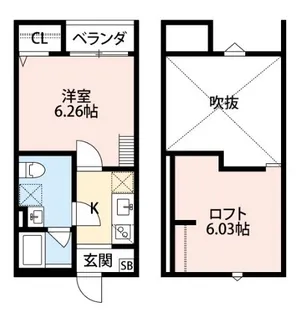 1Kの間取り画像