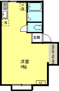 1Rの間取り画像
