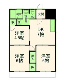 ウイング春日I【4階】の間取り