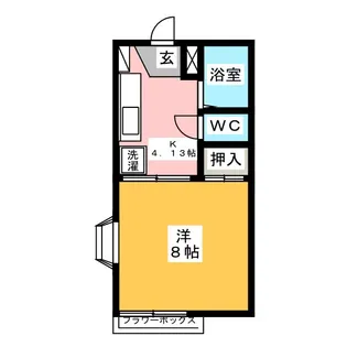 コート清住B【1階】の間取り