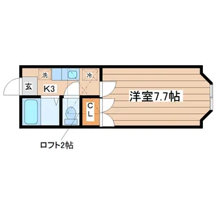 ホワイトキャッスル郡山ビレジB棟【2階】の間取り