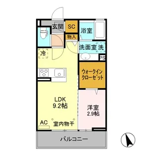 D-ROOM ピーノ・ヴィオラ 住居205【2階】の間取り