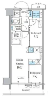 2LDKの間取り画像