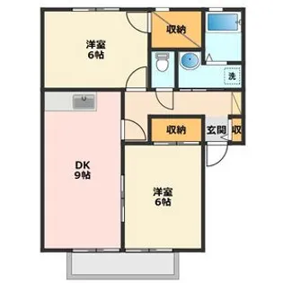 サンビレッジ築捨 D【1階】の間取り