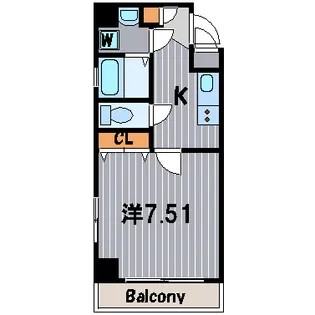 パウロニアバレーテイク4西横浜【5階】の間取り