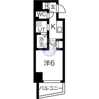 エステムコート大阪新町【11階】の間取り