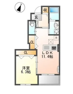 東京都八王子市東中野【アパート】の間取り