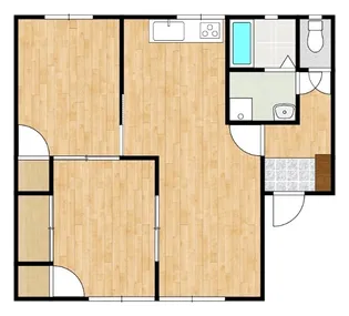 ハイツヨシダII【1階】の間取り