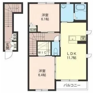 アンビシア B【2階】の間取り