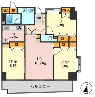 東京都江戸川区西瑞江5【マンション】の間取り