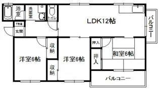 広島県安芸郡海田町日の出町【マンション】の間取り