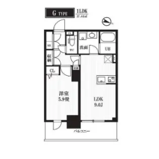 東京都千代田区神田西福田町【マンション】の間取り