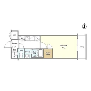 ラティエラ都立大学【4階】の間取り