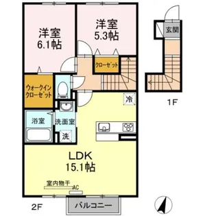セジュール澄II A棟【2階】の間取り