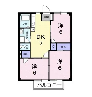 神奈川県小田原市高田【アパート】の間取り