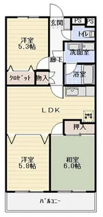 ヴィーヴルI【1階】の間取り