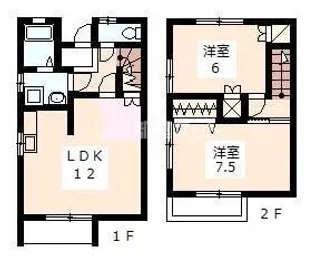 静岡県浜松市中央区大平台4【一戸建】の間取り