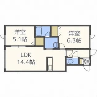 カルテット I【2階】の間取り