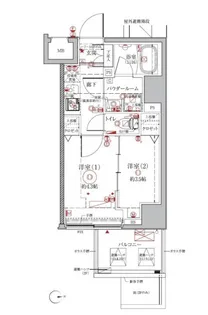 東京都台東区元浅草4【マンション】の間取り