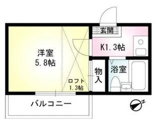 レオパレス観音【1階】の間取り