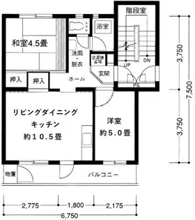 上郷西ヶ谷 20号棟【5階】の間取り