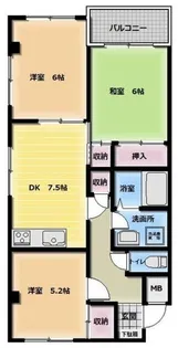 マンション伊興【3階】の間取り