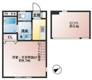 東大井Casa shige【2階】の間取り