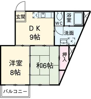 シティマンションウィング【2階】の間取り