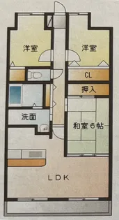 グラン・ドムール松浪【4階】の間取り