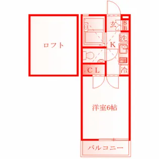 ラフィール汐入【2階】の間取り