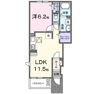 ベルデュールI【1階】の間取り