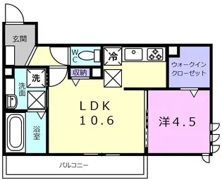 滋賀県大津市におの浜3【アパート】の間取り