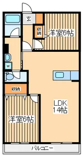 ポートライフ大和【3階】の間取り