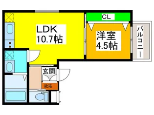 イリスコート鳳東町【2階】の間取り