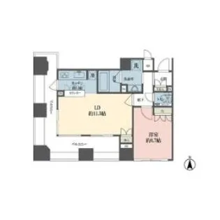 ルネ新宿御苑タワー【16階】の間取り