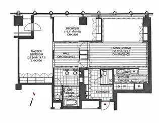 平河町森タワーレジデンス【16階】の間取り