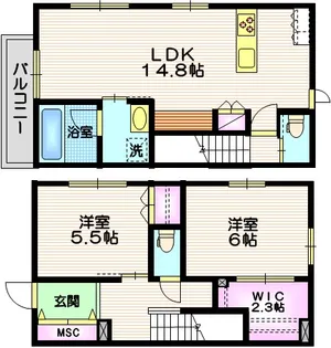 東京都世田谷区野毛1【マンション】の間取り