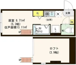 東京都江東区大島2【アパート】の間取り