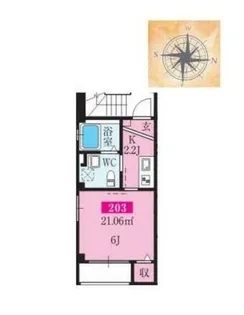 ロータスレジデンス住吉【2階】の間取り