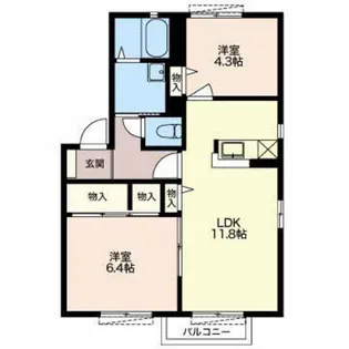 Vantage A【2階】の間取り